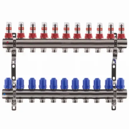 Колектор для теплої підлоги Koer 11 виходів 1х 3/4 (євроконус у компл.)