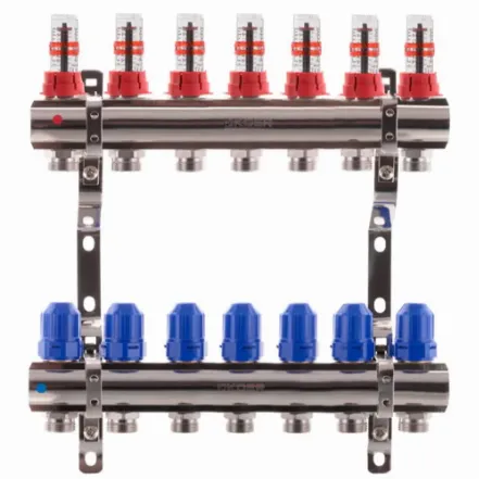 Колектор для теплої підлоги Koer 7 виходів 1х 3/4 (євроконус у компл.)