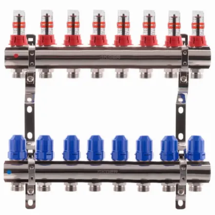 Колектор для теплої підлоги Koer 8 виходів 1х 3/4 (євроконус у компл.)
