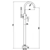 Смеситель для ванны Kohlman Roxin Black QF1165RB- Фото 4