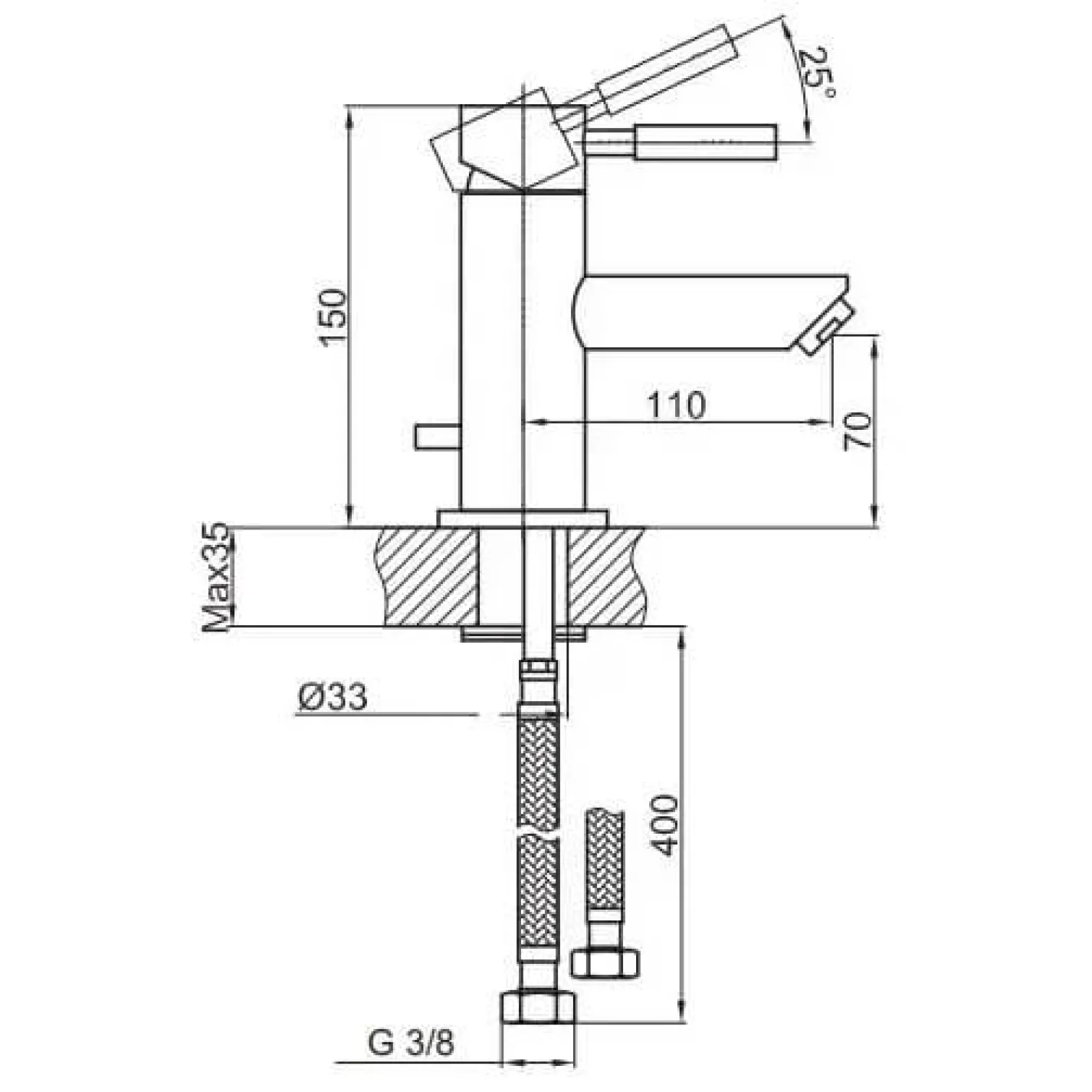 Смеситель для раковины Kohlman Roxin хром низкий (QB100R) - Фото 1