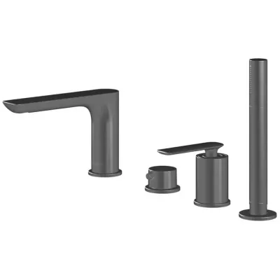 Змішувач на борт ванни Kohlman Experience Grafit QB244EG