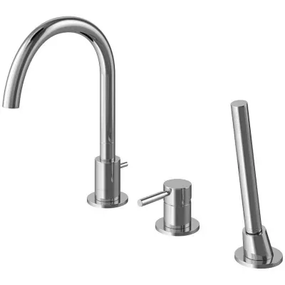 Змішувач на борт ванни Kohlman Roxin Chrome QB241R
