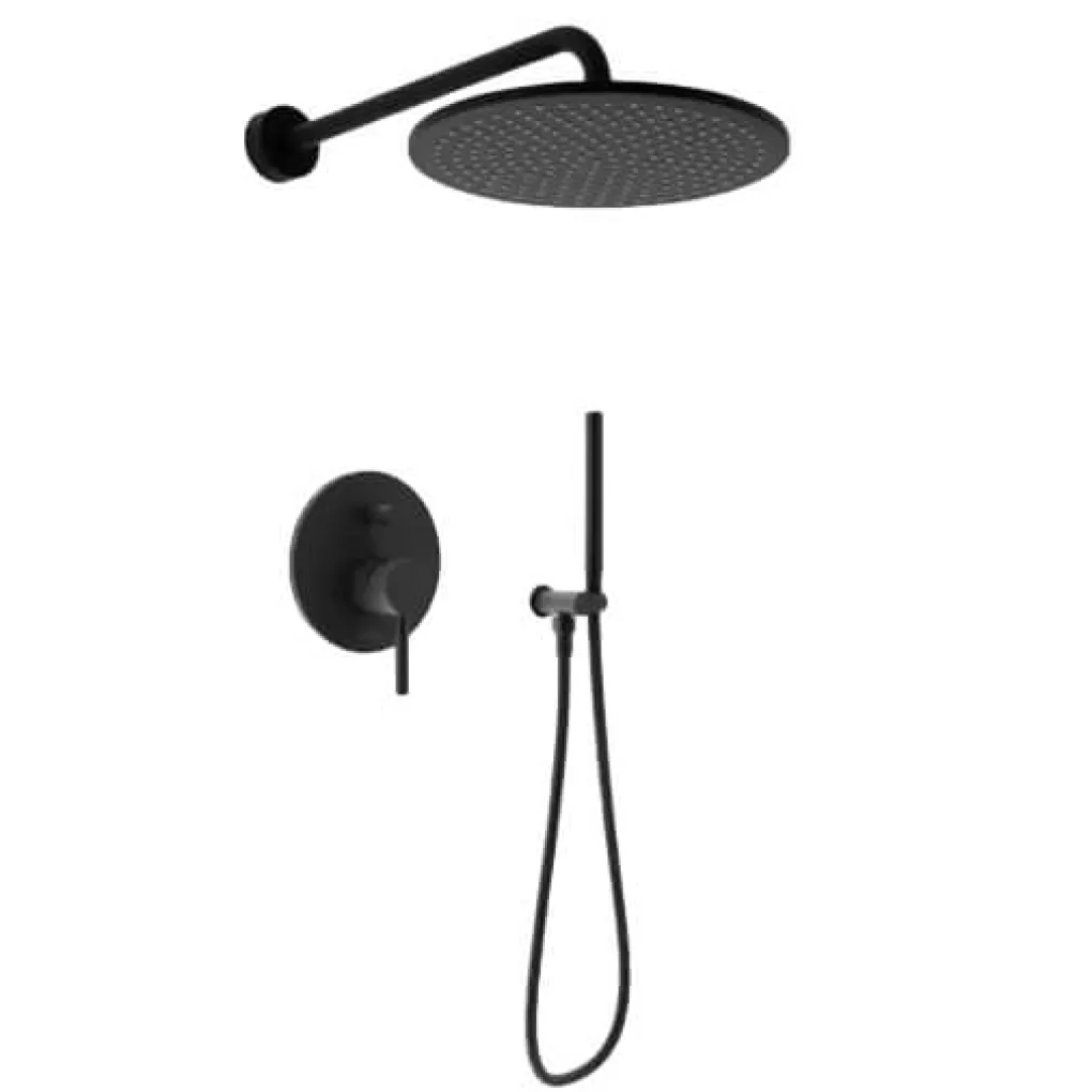 Душова система Kohlman ROXIN 25 BLACK + BOX прихований монтаж (QW210RBR25)- Фото 1