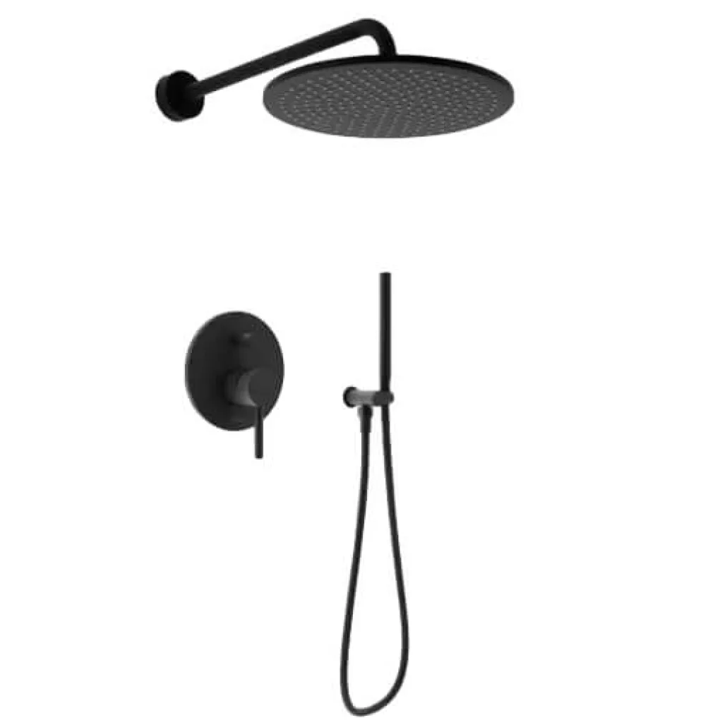 Душова система Kohlman ROXIN 30 BLACK + BOX прихований монтаж (QW210RBR30)- Фото 1