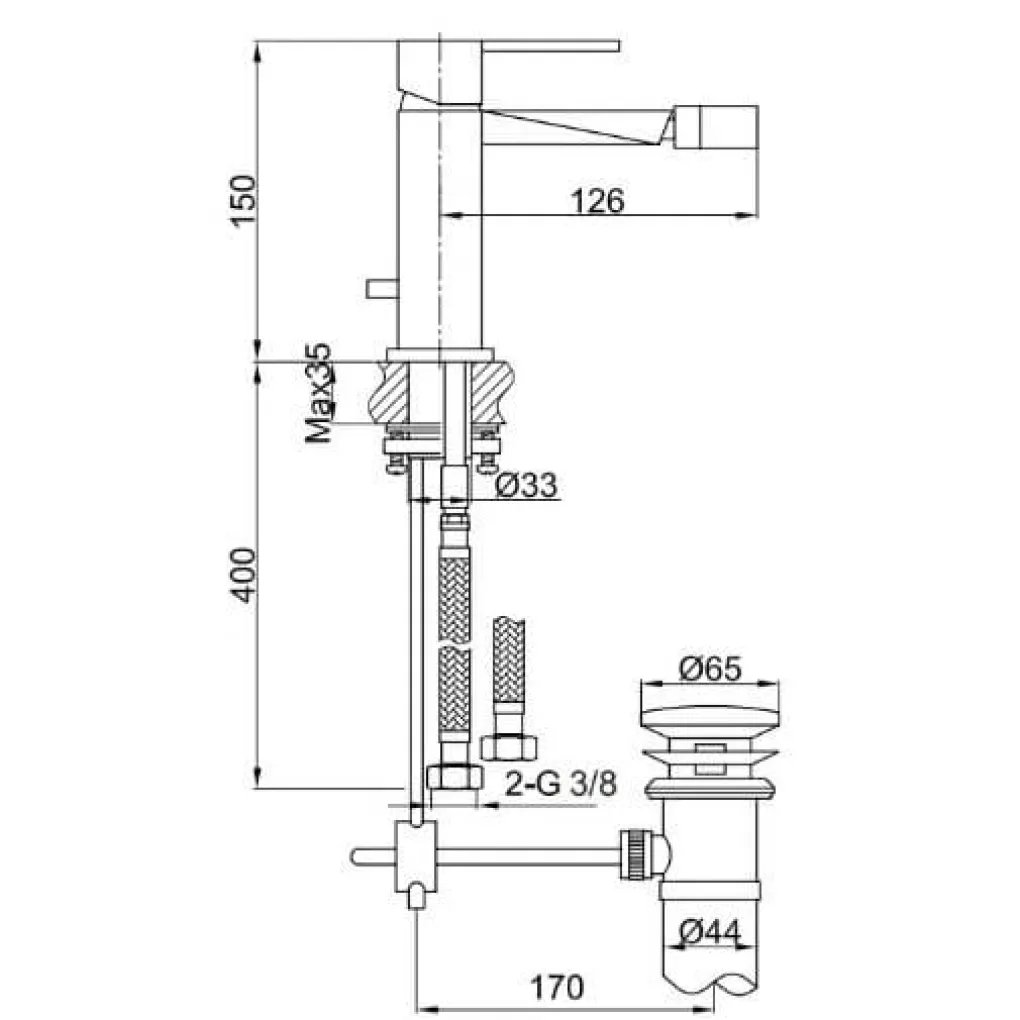 Змішувач для біде Kohlman Excelent Chome QB130H- Фото 4