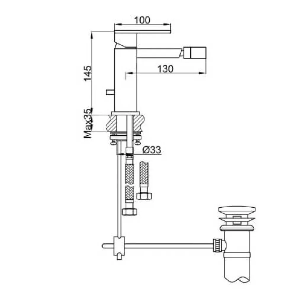 Змішувач для біде Kohlman Nexen Chrome QB130U- Фото 4