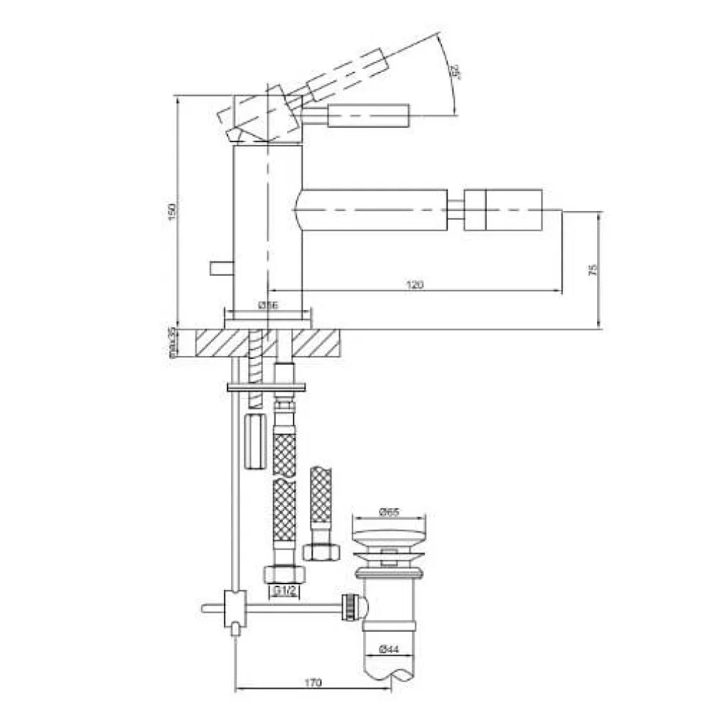 Смеситель для биде Kohlman Roxin Chrome QB130R- Фото 2