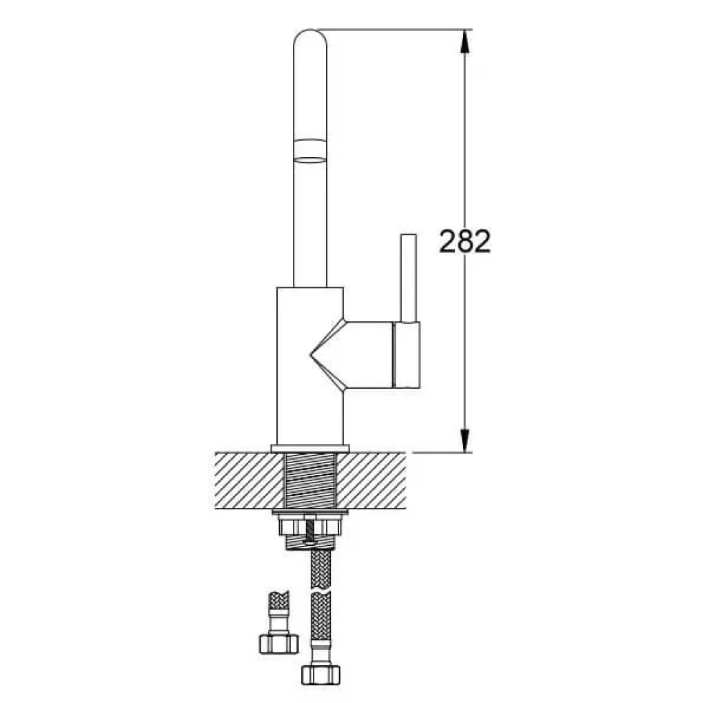 Смеситель для кухни Kohlman Axel Black QB150AB- Фото 4