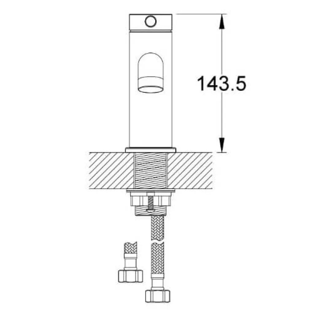 Змішувач для раковини Kohlman Axel Chrome QB100A- Фото 3
