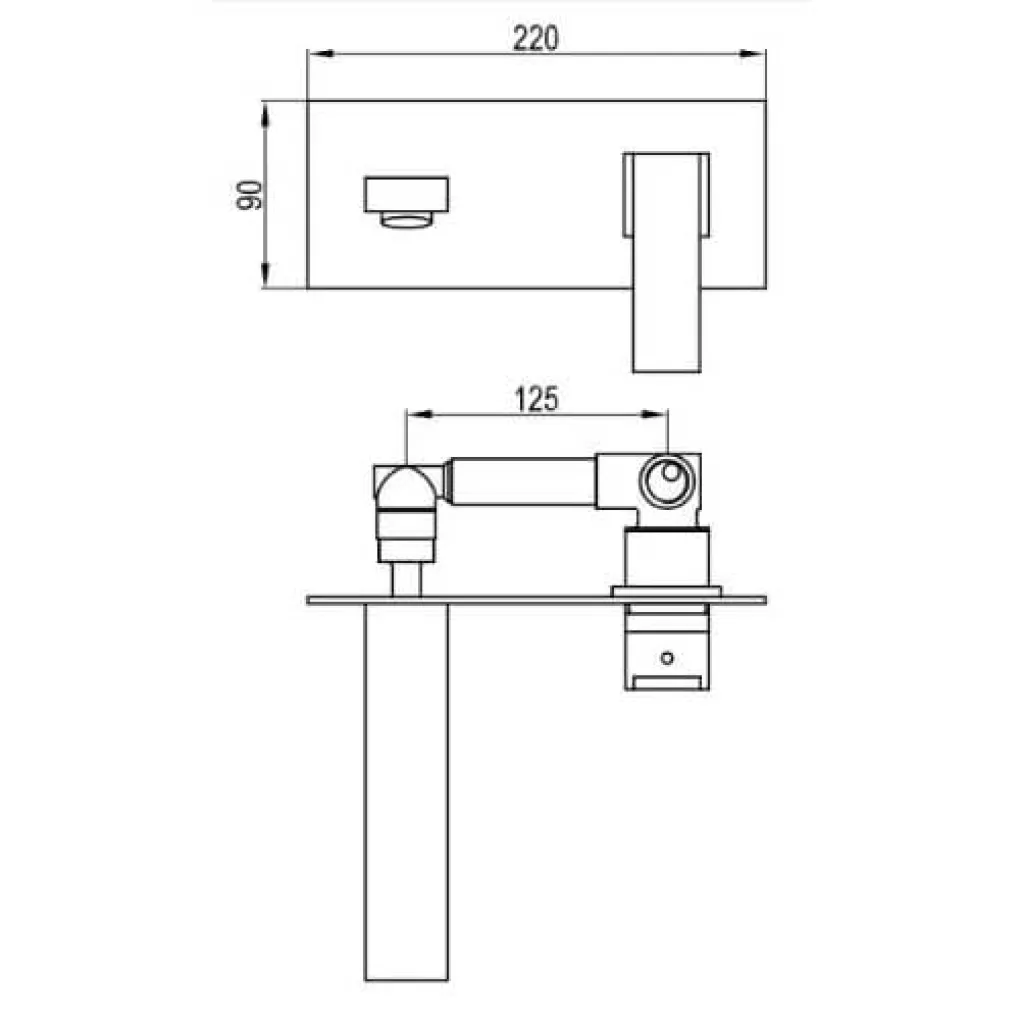 Змішувач для раковини Kohlman Excelent 01 хром + BOX прихованого монтажа (QW188H)  - Фото 3