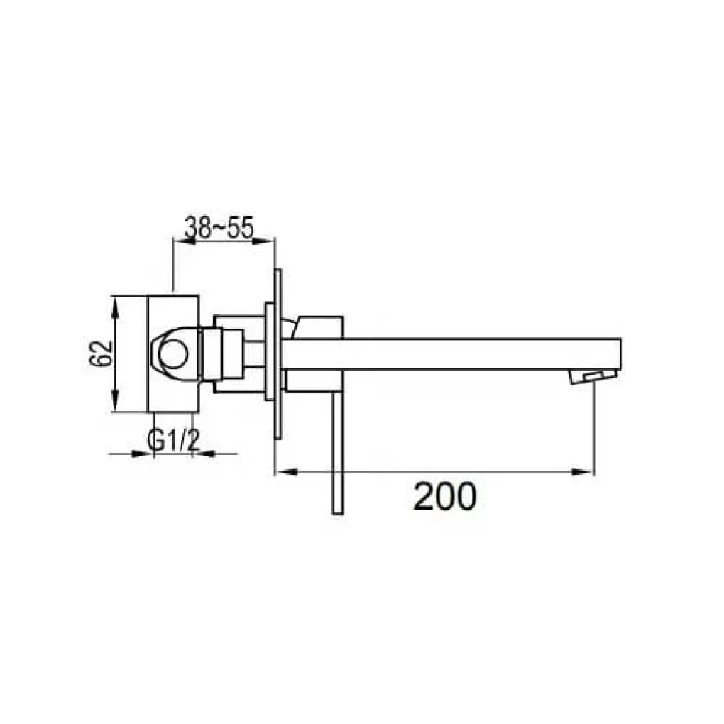 Змішувач для раковини Kohlman Excelent 01 хром + BOX прихованого монтажа (QW188H)  - Фото 4