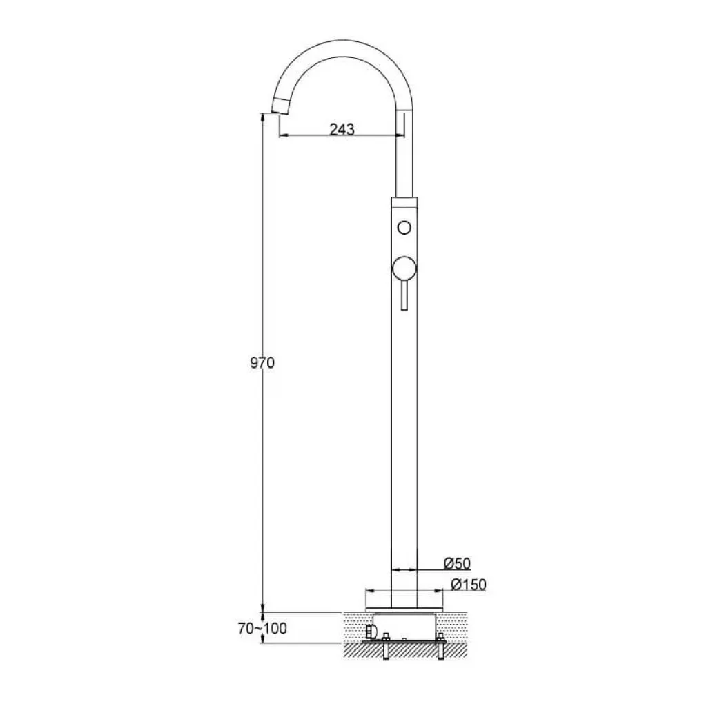 Смеситель для ванны Kohlman Axel Chrome QF1165A- Фото 3