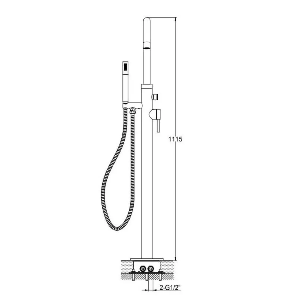 Смеситель для ванны Kohlman Axel Chrome QF1165A- Фото 4