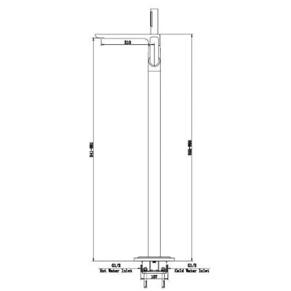 Смеситель для ванны Kohlman Experience Brushed Gold QF1165EGDB- Фото 2