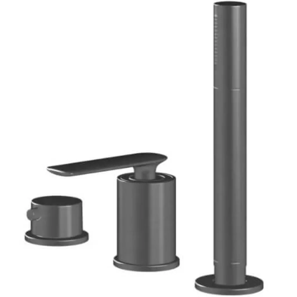 Змішувач на борт ванни Kohlman Experience Grafit QB244EG- Фото 3