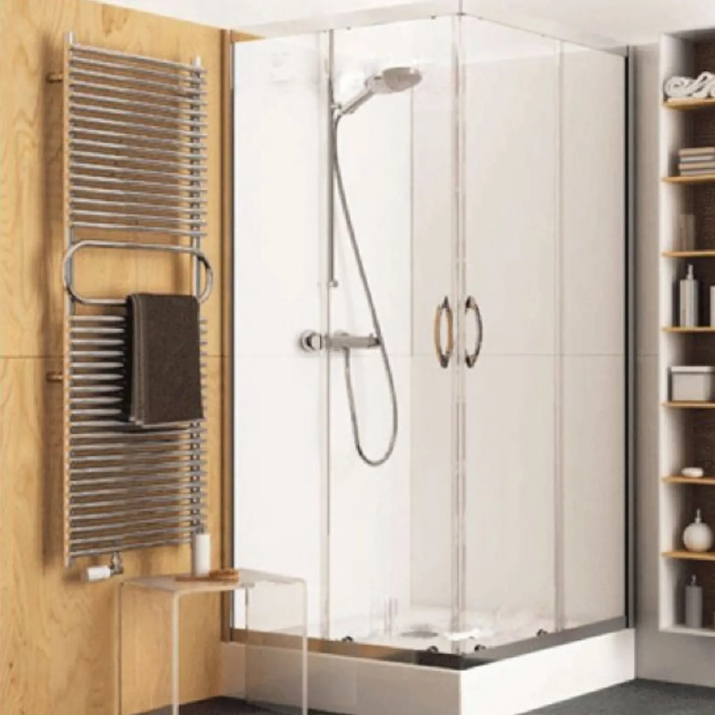 Душевой поддон Kolo First 80x80 с панелью и ножками (XBK1680000) - Фото 2