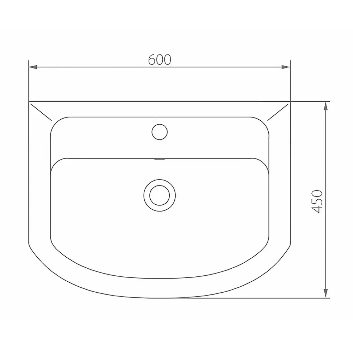 Раковина меблева Kolo Proxy 600х450 білий - Фото 1