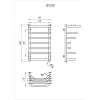 Електрична рушникосушка Kosser Канна 500x800 П чорна- Фото 4