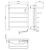 Электрический полотенцесушитель Kosser Каскад Дуга 600x500/5 ЕL- Фото 2