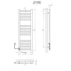 Электрический полотенцесушитель Kosser Лестница Герда 1200х400/18 EL таймер черный (ДГ09EL)- Фото 3