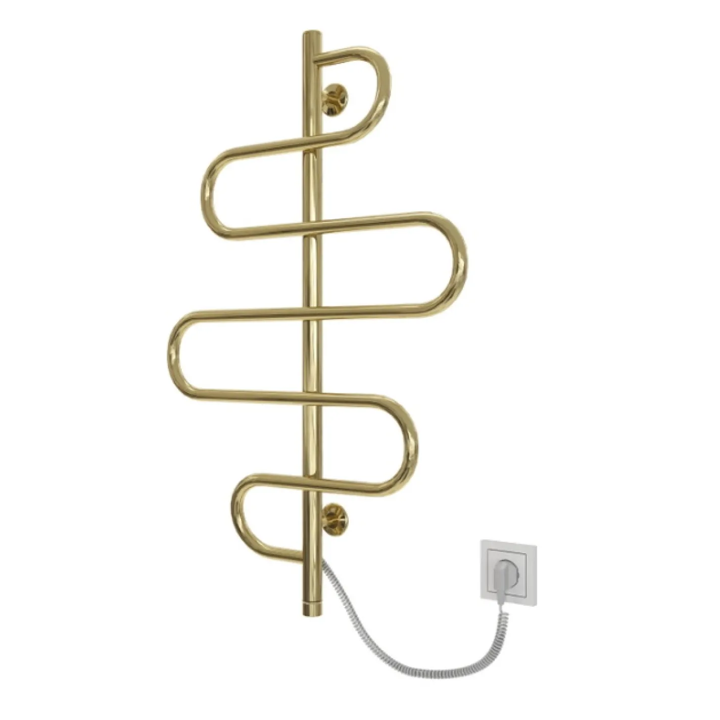 Электрический полотенцесушитель Kosser Лиана 900х550 ЕLR регулятор золотой - Фото 1
