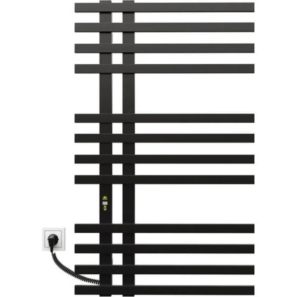 Электрический полотенцесушитель Kosser Лестница Браш 1000x600x12 EL таймер черный- Фото 1