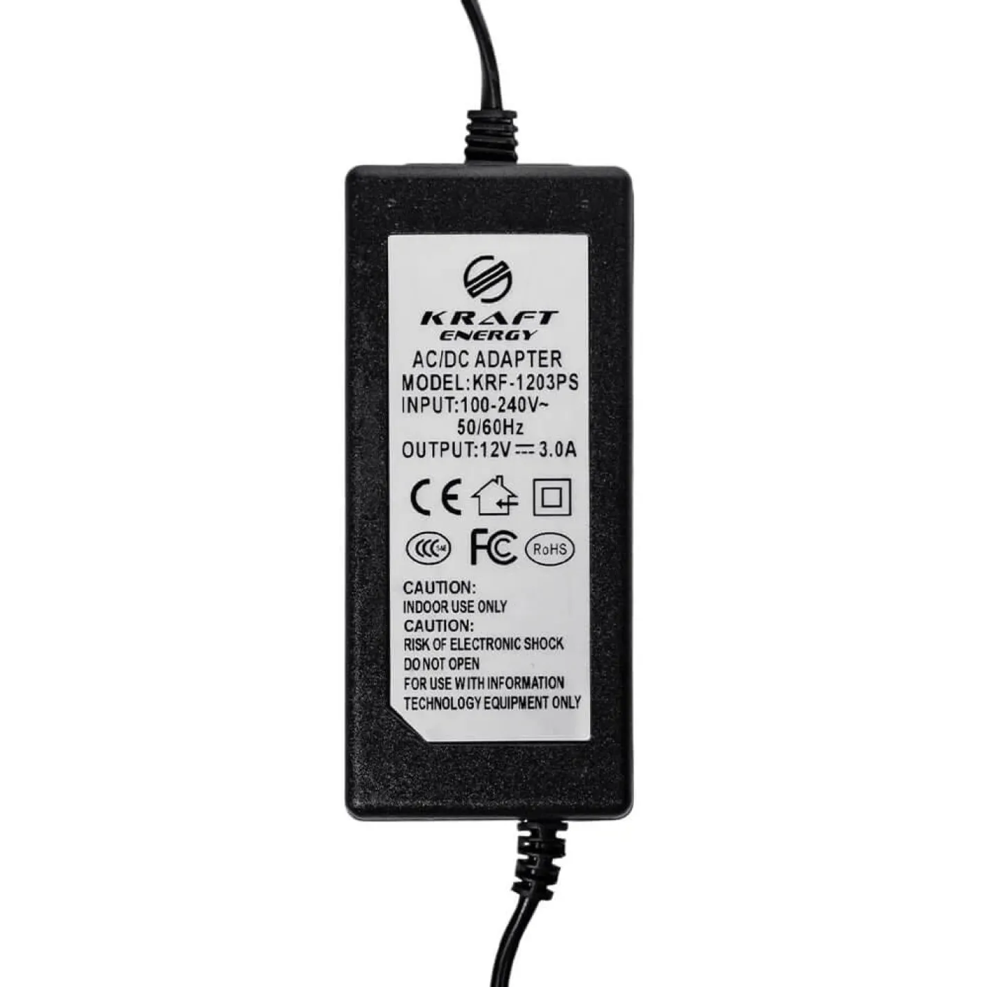 Блок живлення KRF-1203PS Kraft 12V/3A - Фото 3