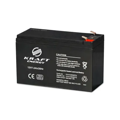 Акумуляторна батарея свинцево-кислотна Kraft 12В 7.2Аг 12V7.2Ah/20Hr AGM