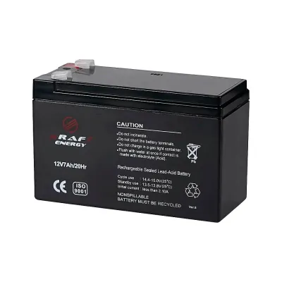 Акумуляторна батарея свинцево-кислотна Kraft 12В 7Аг 12V7Ah/20Hr F2 AGM