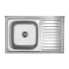 Кухонна мийка Kroner 80х50х18 сталь Satin-5080L08180- Фото 1