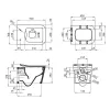 Унитаз подвесной Kroner Eifel WHI523629 Rimless с сиденьем (KE523629WHIR)- Фото 4
