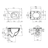 Унитаз подвесной Kroner Harz WHI523632 Rimless с сиденьем (KH523632WHIR)- Фото 4