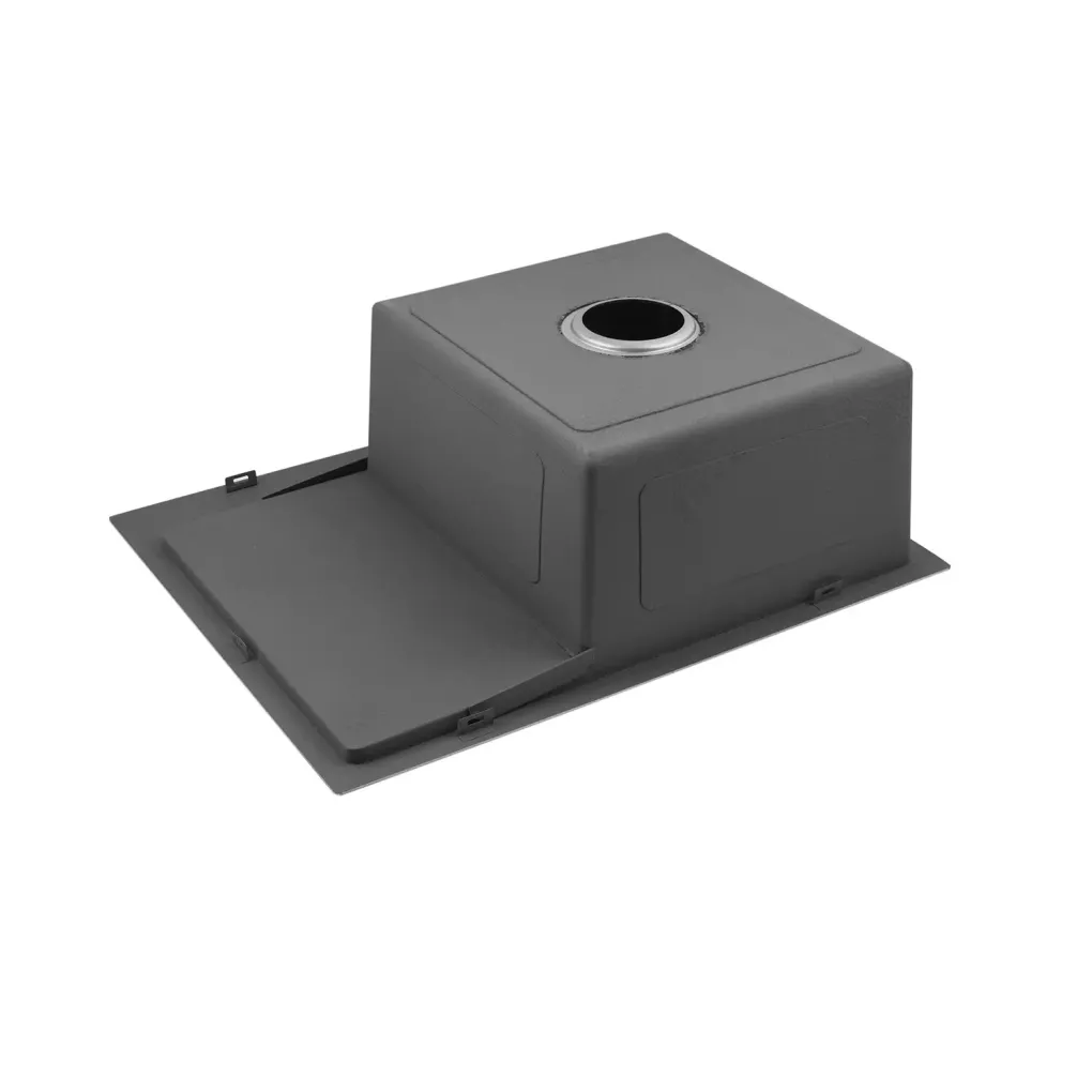 Кухонна мийка Kroner KRP Schwarze - 6350LHM PVD- Фото 3