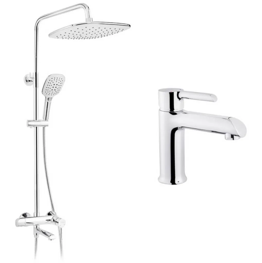 Набор 2 в 1 душова система Kroner Essen-C063 + змішувач Essen-C010 (KREC063C010)- Фото 1
