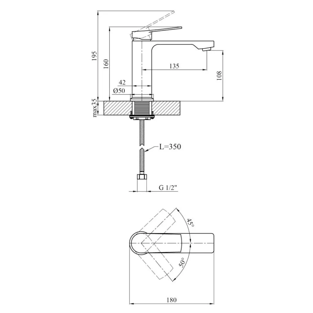 Набір 2 в 1 Kroner душова система Makon-GRP063 + змішувач Makon-GRP010- Фото 3