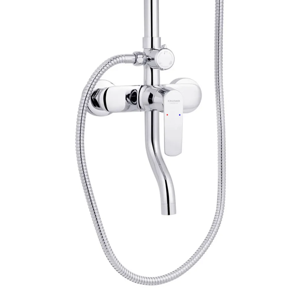 Набір 3 в 1 Kroner душова система Armada-C064K + змішувач Armada-C010 + змішувач Bidet-C082- Фото 2