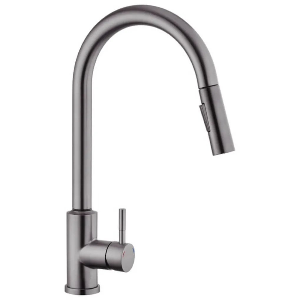 Смеситель для кухни с выдвижным изливом Kroner KRP Edelstahl Klassisch - PVD03916- Фото 1