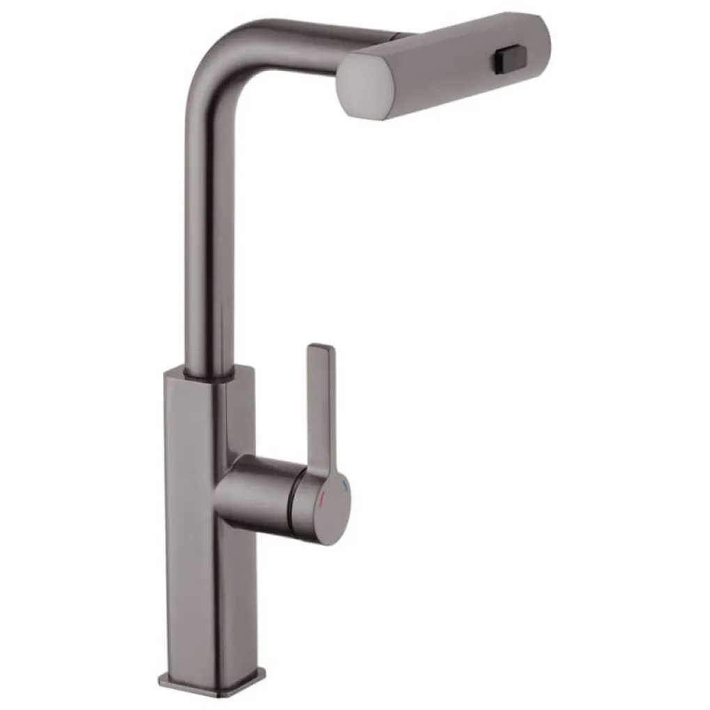 Смеситель для кухни с выдвижным изливом Kroner KRP Edelstahl Klassisch - PVD03918- Фото 1