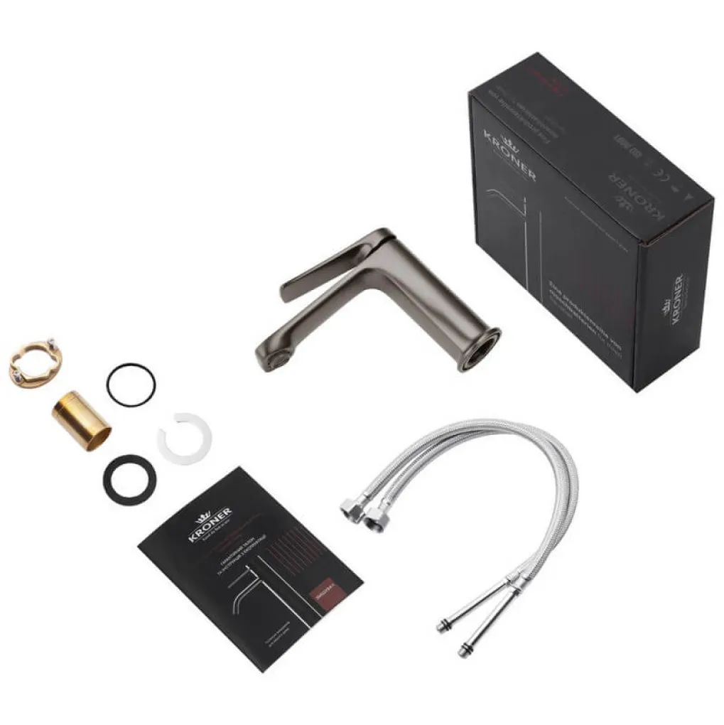 Смеситель для раковины Kroner KRP Makon - GRP010- Фото 4