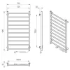 Электрический полотенцесушитель Laris Альфа ЧФ 10 R3 500 х 900 правое подключение (77700066)- Фото 3
