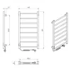 Электрический полотенцесушитель Laris Альфа ЧФ 8 R3 400 х 800 левое подключение (77700071)- Фото 3