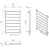 Электрический полотенцесушитель Laris Альфа ЧФ 8 R3 500 х 800 правое подключение (77700074)- Фото 3