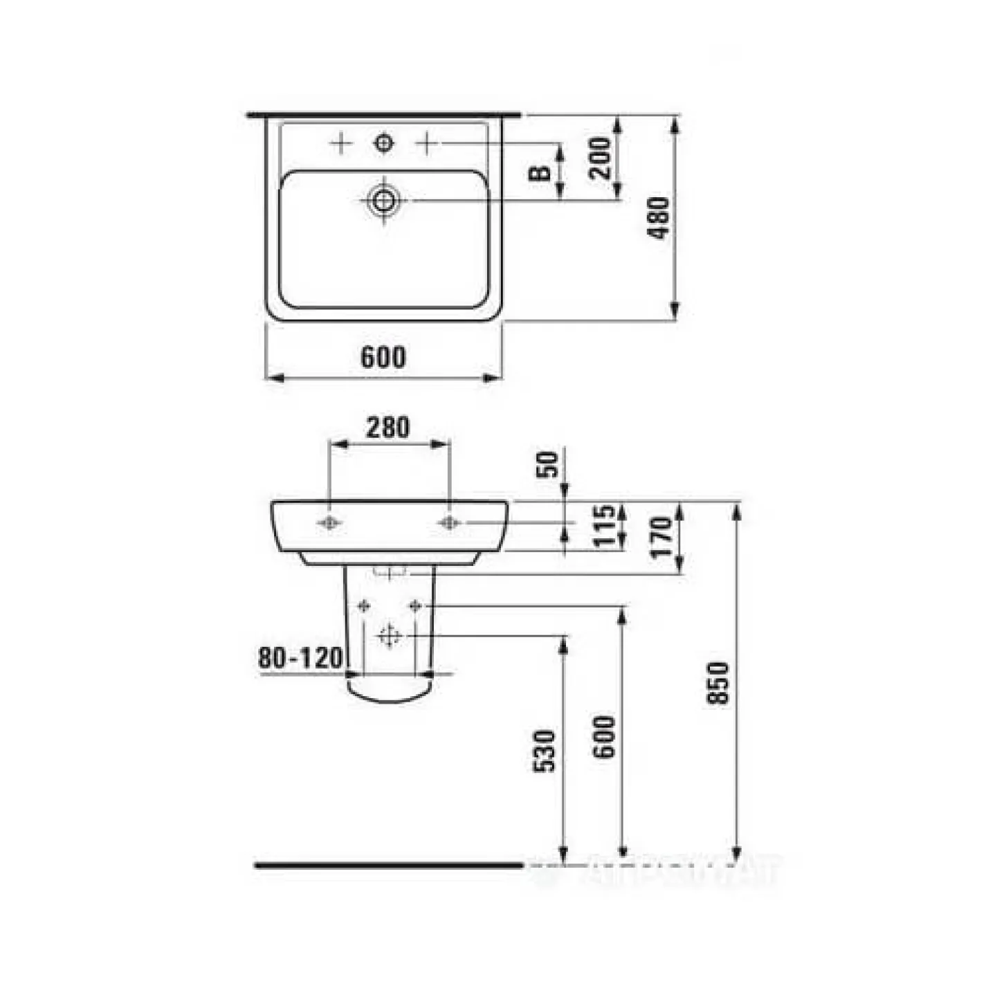 Раковина підвісна Laufen Pro білий (H8189520001041) - Фото 3