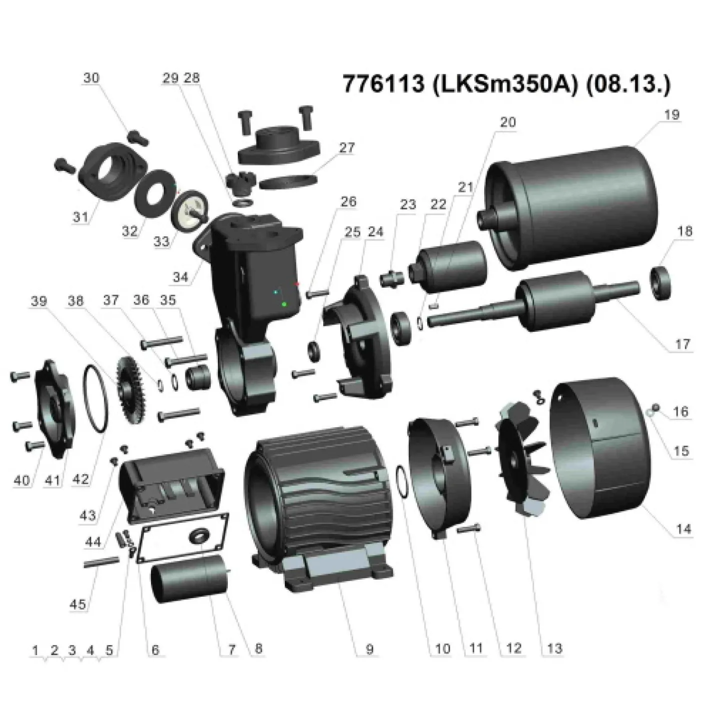 Насосная станция Leo LKSm350A 0.35 кВт 40 л/мин 1 л - Фото 3