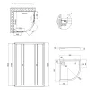 Душова кабіна Lidz Latwa SC80x80.SAT.LOW.FR, скло Frost 4 мм + піддон QT ROBIN (308812C2SET)- Фото 2