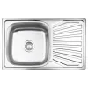 Кухонна мийка Lidz 7848 78х48х18.5 см Micro Decor - Фото 1