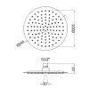 Лейка для верхнего душа Lidz Niagara 125 245 мм, круглая, никель (LDNIA125NKS37518)- Фото 2