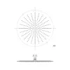 Лейка для верхнего душа Lidz Niagara 130 300 мм, круглая, никель (LDNIA130NKS32451)- Фото 2