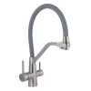 Смеситель для кухни Lidz Aria 020F3 Grey/Nickel (LDARI020F3GNK39211)- Фото 1